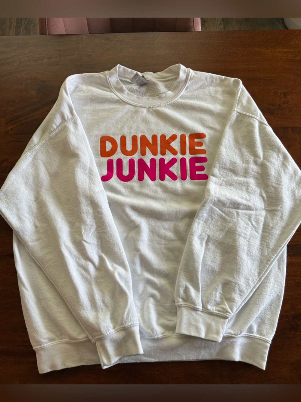 Dunkie Junkie Graphic Crewneck Sweatshirt White XL